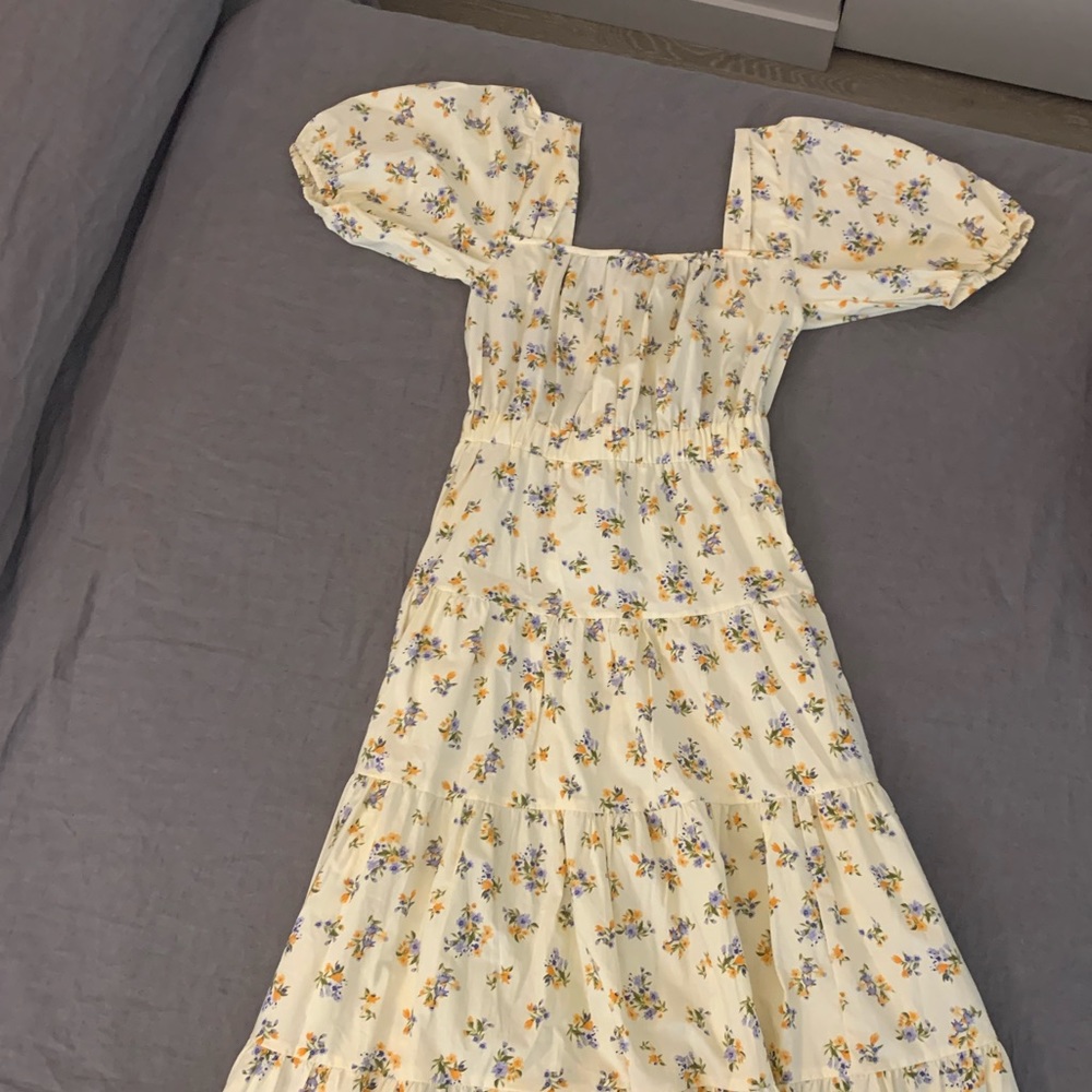 NWT Cotton Tiered Maxi Dress In Ditsy Floral Print - Picture 6 of 7